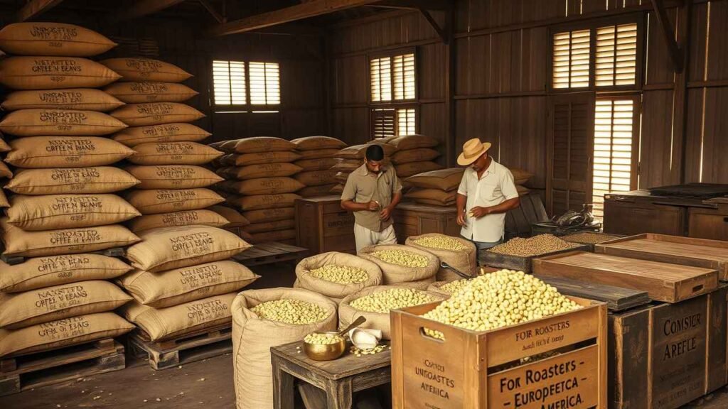 green coffee beans for roasters