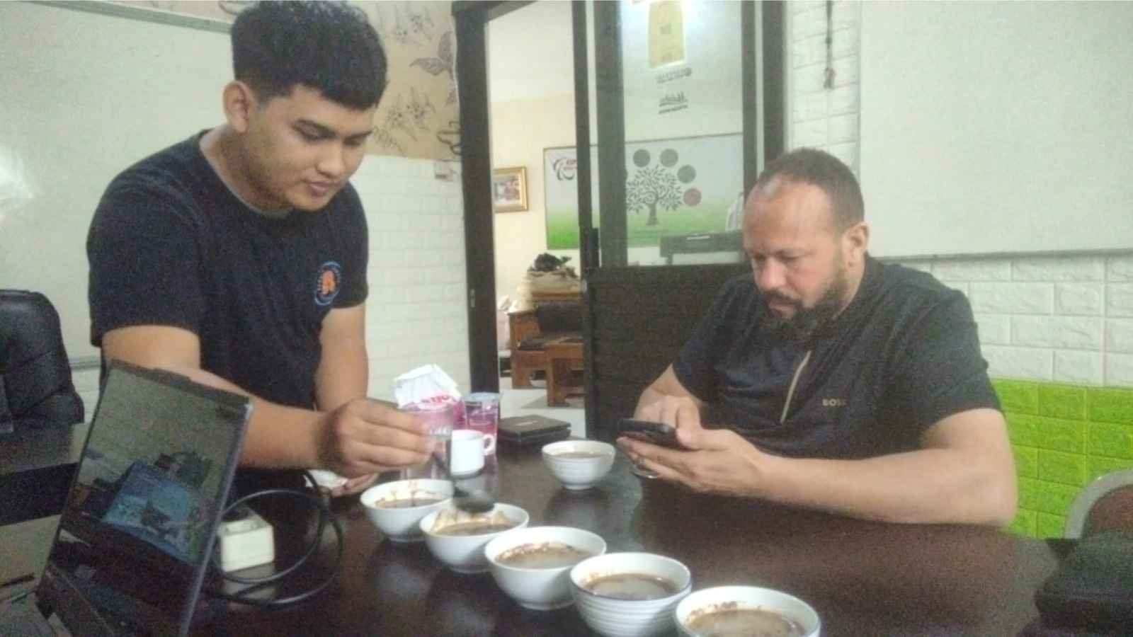 Coffee Cupping Test With International Buyer